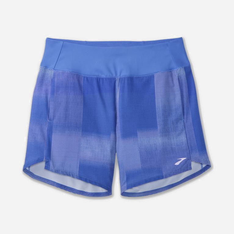 Brooks Chaser 7 Womens Running Shorts - Bluetiful Altitude Print - Philippines (289364DXJ)